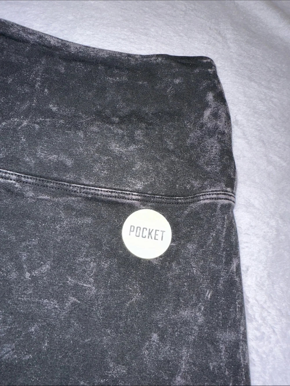 PINK Victoria's Secret Black Acid-Wash Bike Shorts